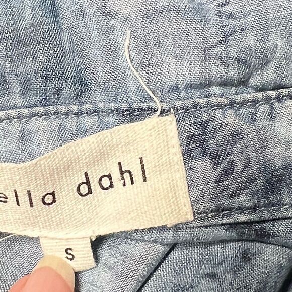 Bella Dahl Revolve Tencel Tie Dye Belted Cowgirl Shirt Dress Sz S - Picture 8 of 9